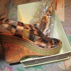 new naturalizer leopard wedgesandals sz 8W